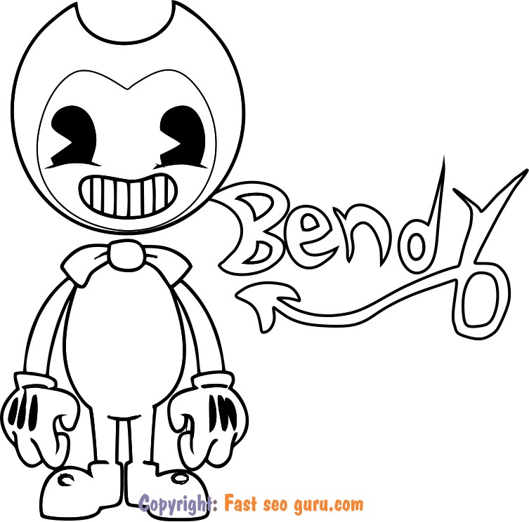 kids coloring pages bendy and the ink machine